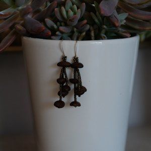 coffee bling earrings and bracelet